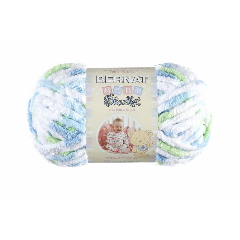 Bernat Baby Blanket Yarn - (6) Super Bulky Gauge - 3.5oz - Funny Prints - Single Ball Machine Wash & Dry