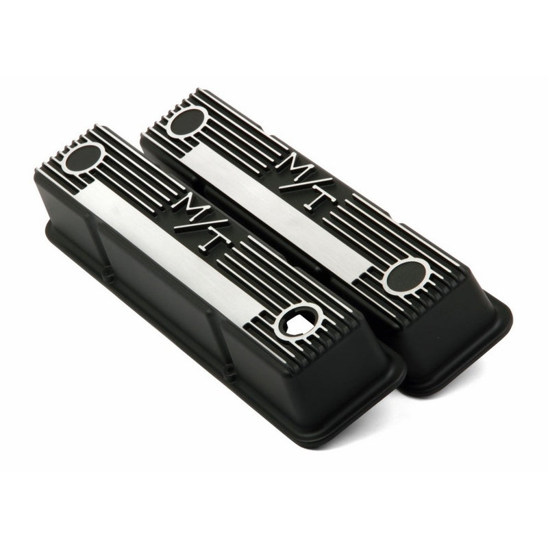 Holley 241-83 M/T Black Krinkle Valve Cover for SB Chevy