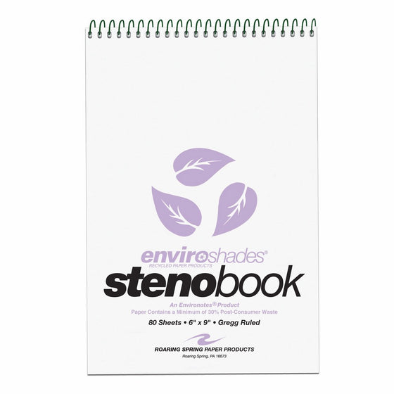 Roaring Spring Enviroshades Steno Books, Orchid, 4/pack