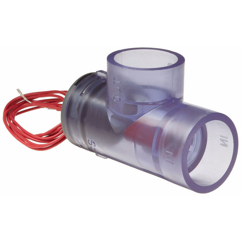 Gems Sensors FS-400P Series PVC Flow Switch, Elbow, Shuttle Type, 2 gpm Flow Setting, 1" IPS
