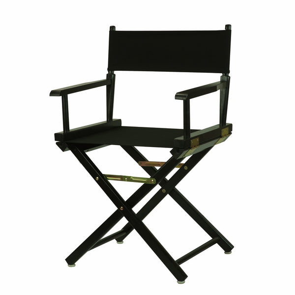 Casual Home 18" Director's Chair Black Frame with Black Canvas