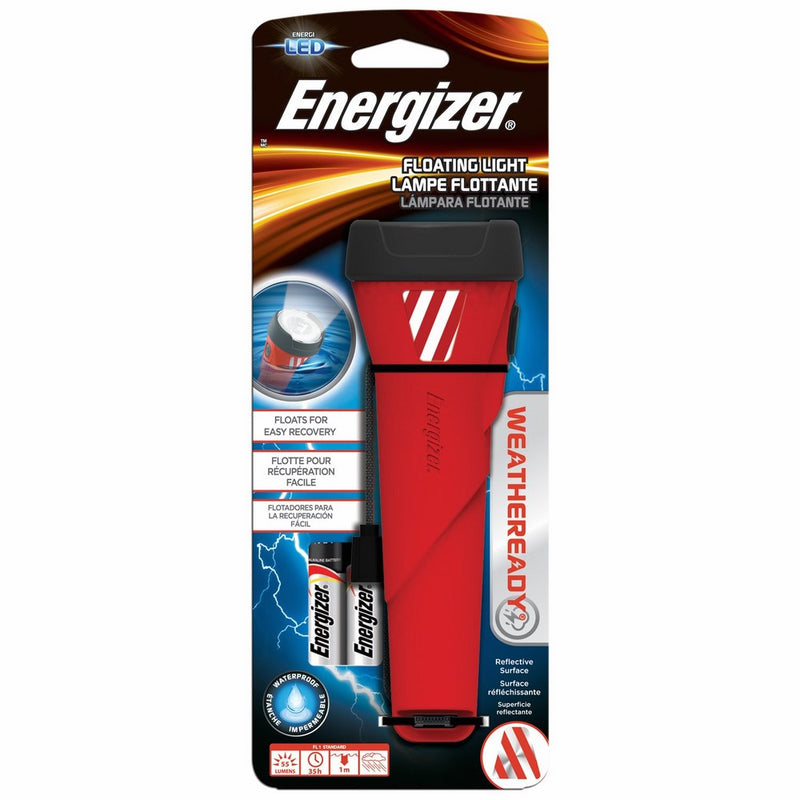 Energizer Waterproof LED AA Flashlight, Weatheready Floating Light, 35 Hour Run Time, 55 Lumens (Batteries Included)