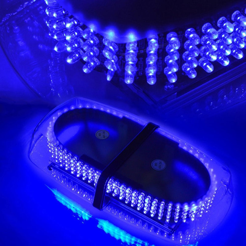 Xprite Blue Law Enforcement LED Mini Bar Strobe Light w/ Magnetic Base