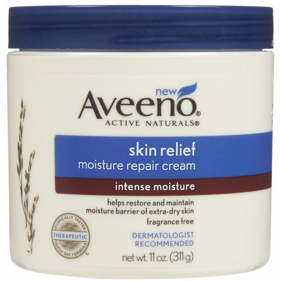 Aveeno Skin Relief Intense Moisture Repair Cream, 11 oz (Pack of 3)