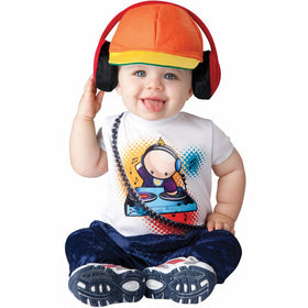 InCharacter Baby Boy's Beats DJ Costume, White/Orange, Small