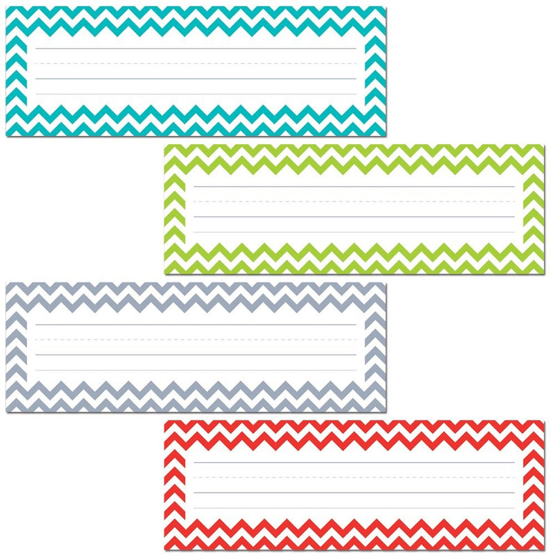 Creative Teaching Press Chevron Solids Name Plates (4517)