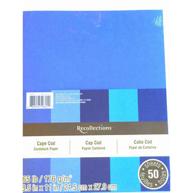Recollections Cardstock Paper, 8 1/2" X 11" Cape Cod Blues - 50 Sheets