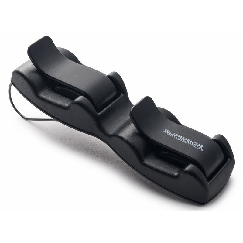 Double Sunglasses-Glasses Holder for Sun Visor / Air Vent -- Conveniently Holds 2 Pairs of Sunglasses -- By Superior Essentials