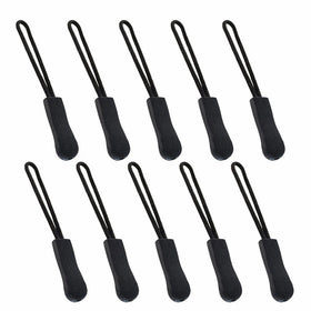 Zipper Pulls-Tojwi 10pcs Black Nylon Cord Zipper Pulls Fits/Zipper Fixer with Non-slip Gripper