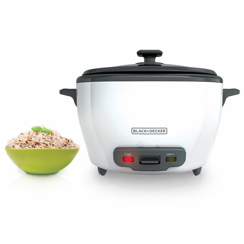 BLACKDECKER 28-Cup Cooked/14-Cup Uncooked Rice Cooker and Food Steamer, White, RC5280