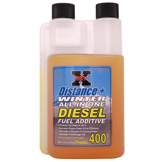 REV-X Distance Winter Diesel Fuel Additive (-45°) - 16 fl. oz. Treats 400 Gallons