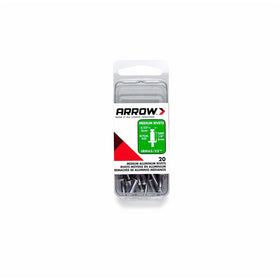 Arrow Fastener RMA5/32 Medium Aluminum 5/32-Inch Rivets, 20-Pack