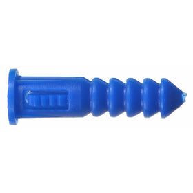 The Hillman Group 370329 Ribbed Plastic Anchor, 8-10-12 X 1-1/4-Inch, Blue, 100-Pack