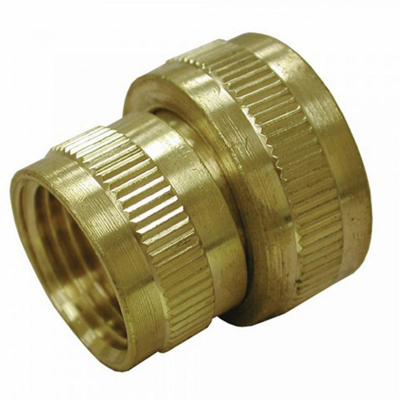 Jones Stephens Corporation G20032 Lead Free 3/4" x 3/4" Brass Garden Hose Fitting, Female Hose To Female Pipe Swivel, Small,