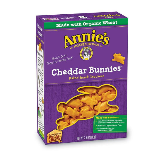 Annie's Cheddar Bunnies Baked Snack Crackers 7.5 oz. Box