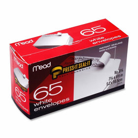 Mead Press-It Seal-It #6 3/4 White Envelopes, 65 Count (75028)