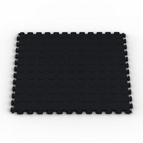 Norsk NSMPRC6BLK Raised Coin Multi-Purpose PVC Flooring, Black, 6-Pack