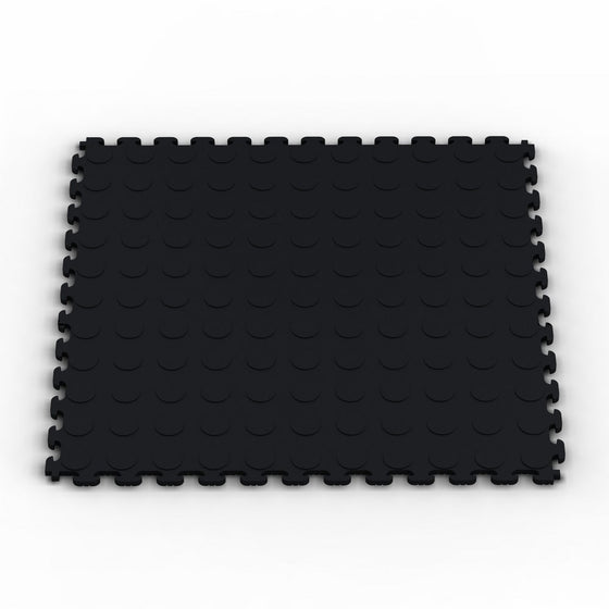 Norsk NSMPRC6BLK Raised Coin Multi-Purpose PVC Flooring, Black, 6-Pack