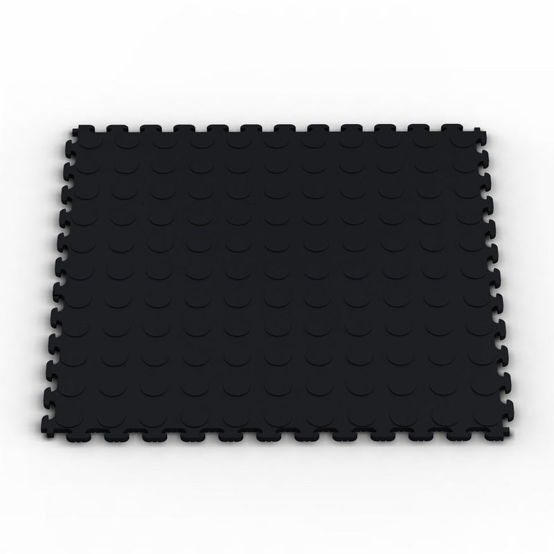 Norsk NSMPRC6BLK Raised Coin Multi-Purpose PVC Flooring, Black, 6-Pack