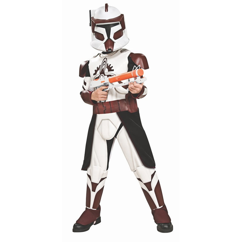 Rubie's Star Wars Clone Wars Child's Clone Trooper Deluxe Commander Fox Costume and Mask, Large