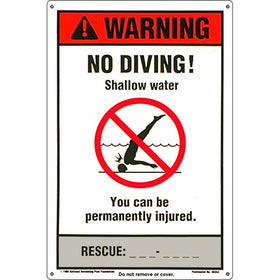 Poolmaster 40352 NSPF No Diving Sign for Residential or Commercial Pools