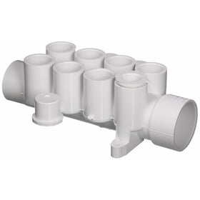 Waterway Plastics 806105120311 1.5"S X 1.5"Spg (8) 3/4"S Ports Manifold