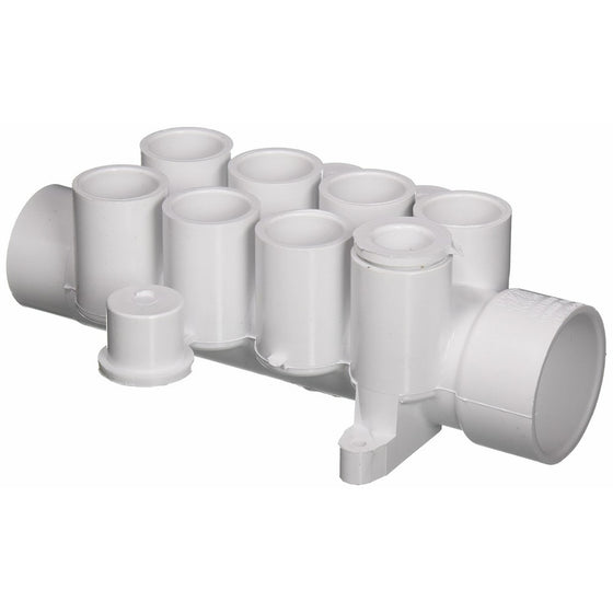 Waterway Plastics 806105120311 1.5"S X 1.5"Spg (8) 3/4"S Ports Manifold