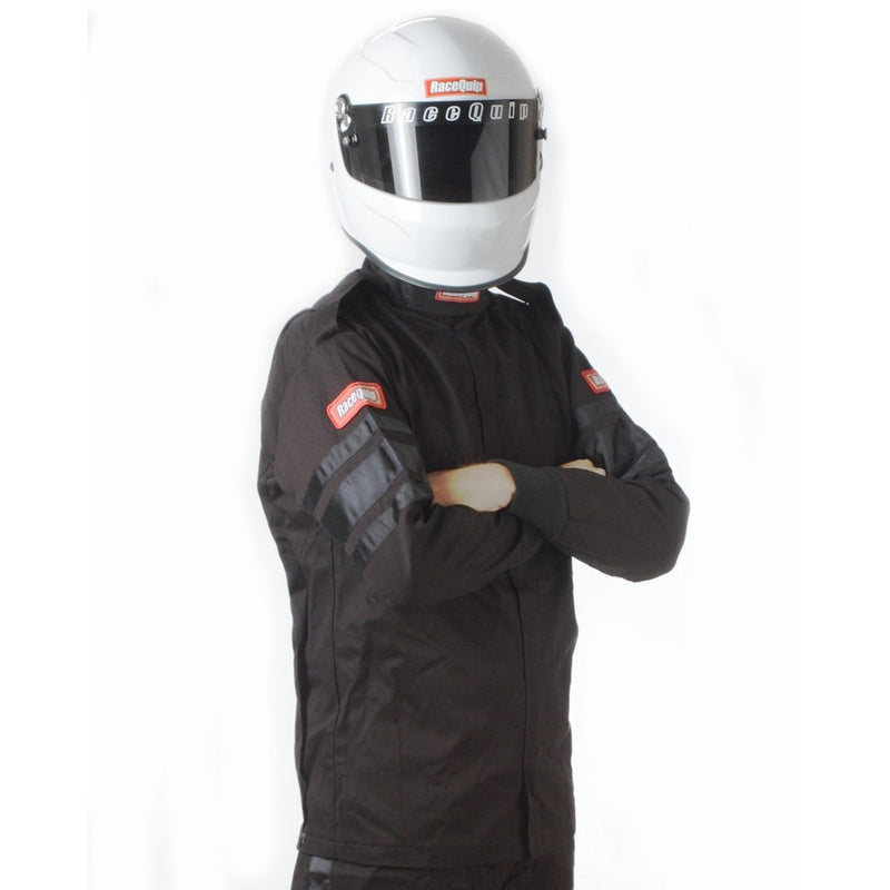 RaceQuip 111005 111 Series Large Black SFI 3.2A/1 Single Layer Driving Jacket