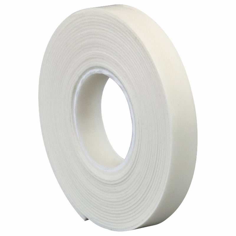 3M 4466 Polyurethane Double Sided Foam Adhesive Tape, 1/16" Thick, 5 yds Length, 1" Width, White