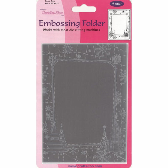 Ecstasy Crafts Crafts-Too Embossing Folder 4"X6"-Snow Tree