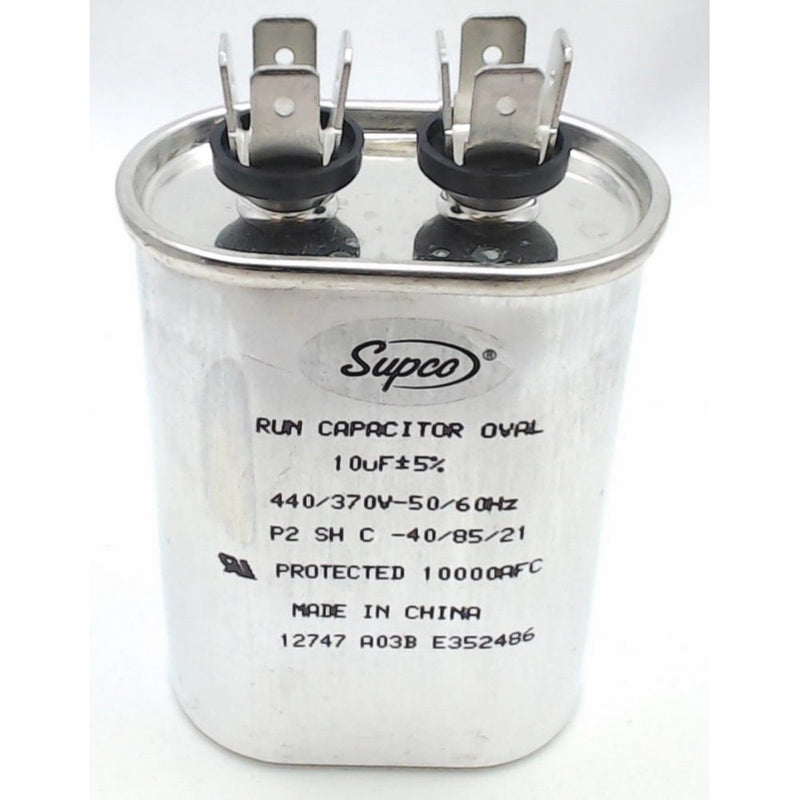 Supco CR10X440 Oval Motor Run Capacitor 10 mfd, 440 volt