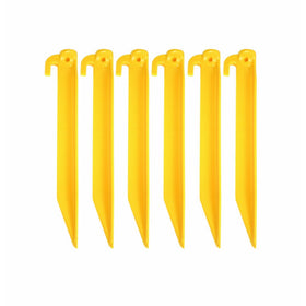 Blue Sky Gear Plastic Tent Pegs (6-Pack), Yellow