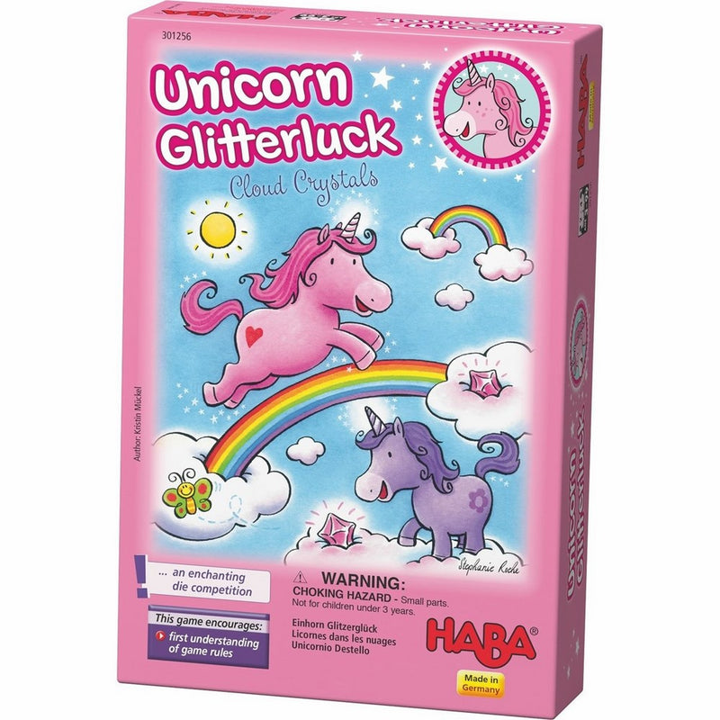 HABA Unicorn Glitterluck Cloud Crystals - A Sparkling Die Competition Age 3 and Up (Made in Germany)