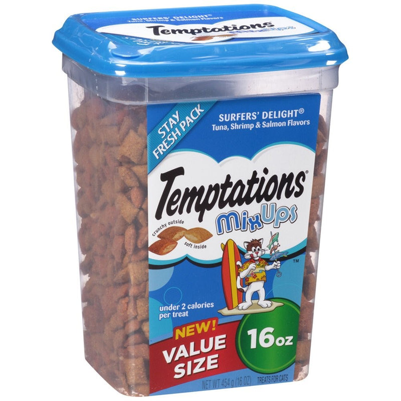 Temptations MixUps Treats for Cats SURFER'S DELIGHT Flavor, 16 oz. Tub
