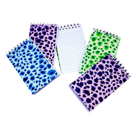 Adorox Assorted Bright Plush Animal Print Spiral Bound Notebooks Classroom (Assorted (12 Notebooks))
