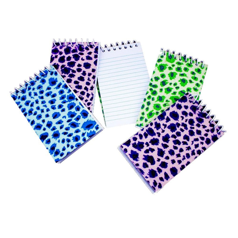 Adorox Assorted Bright Plush Animal Print Spiral Bound Notebooks Classroom (Assorted (12 Notebooks))