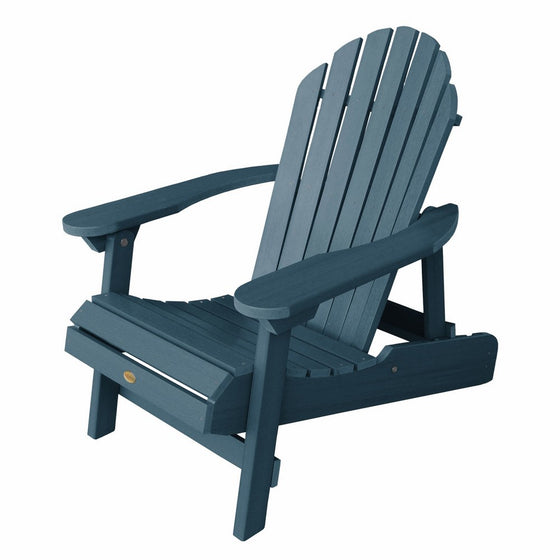 Highwood Hamilton Folding and Reclining Adirondack Chair, Adult Size, Nantucket Blue