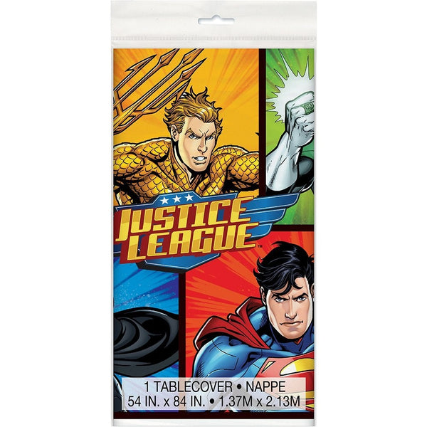 Unique Justice League Plastic Tablecloth, 84" x 54"