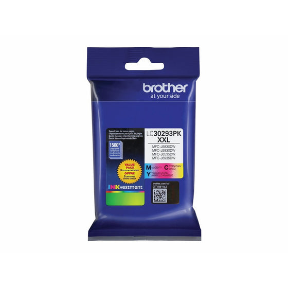 Brother LC30293PK Super High Yield 3 Pack Ink Cyan/magenta/yellow