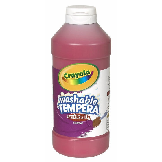 Crayola Artista II Washable Tempera Paint 16oz Red