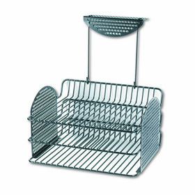 Fellowes 22317 Perf-Ect Partition Additions Three-Tray Organizer, 12 1/8 x 12 3/8, Black