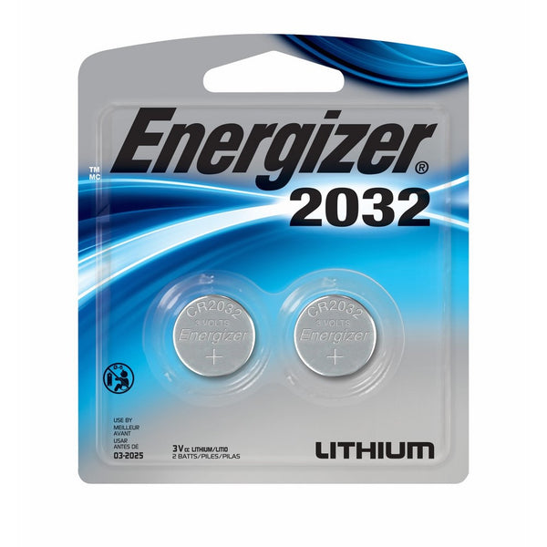 Energizer 2032 Batteries, 3 Volts, 2Pack (Packaging may vary)