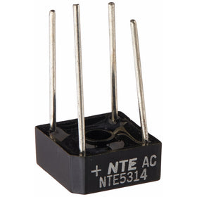 NTE Electronics NTE5314 Full Wave Single Phase Bridge Rectifier, 8 Amps, 400V Maximum Recurrent Peak Reverse Voltage