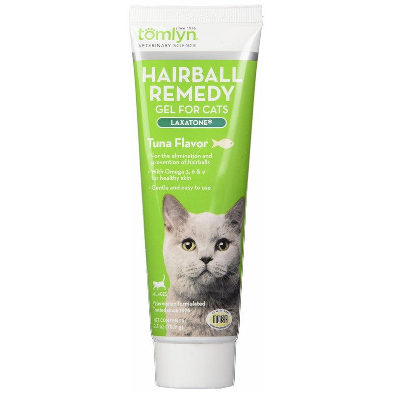Tomlyn Hairball Remedy Gel for Cats, Tuna Flavor, (Laxatone) 2.5 oz