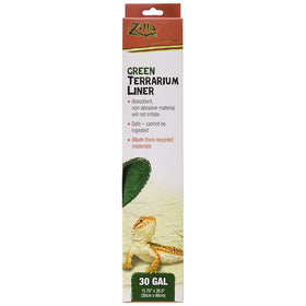 Zilla Reptile Terrarium Bedding Substrate Liner, Green, 30G