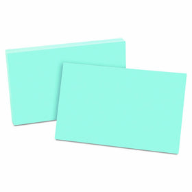 Oxford Blank Color Index Cards, 5" x 8", Blue, 100 Per Pack(7520 BLU)