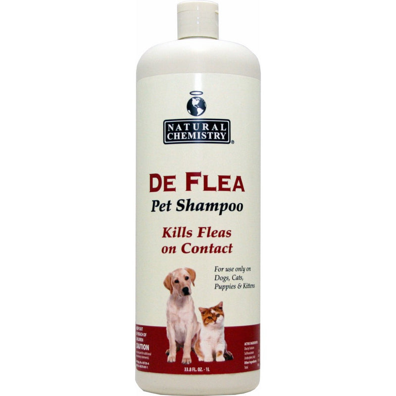 Natural Chemistry DeFlea Ready to Use Flea & Tick Shampoo for Dogs and Puppies 33.8oz