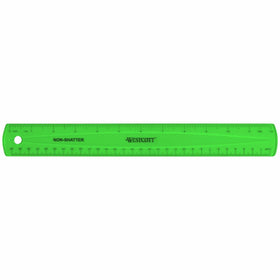 Westcott Shatterproof Ruler, Assorted Translucent Colors, 12"