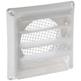 Imperial 4" Louvered Vent Cap with Metal Screen, White, GG-4W