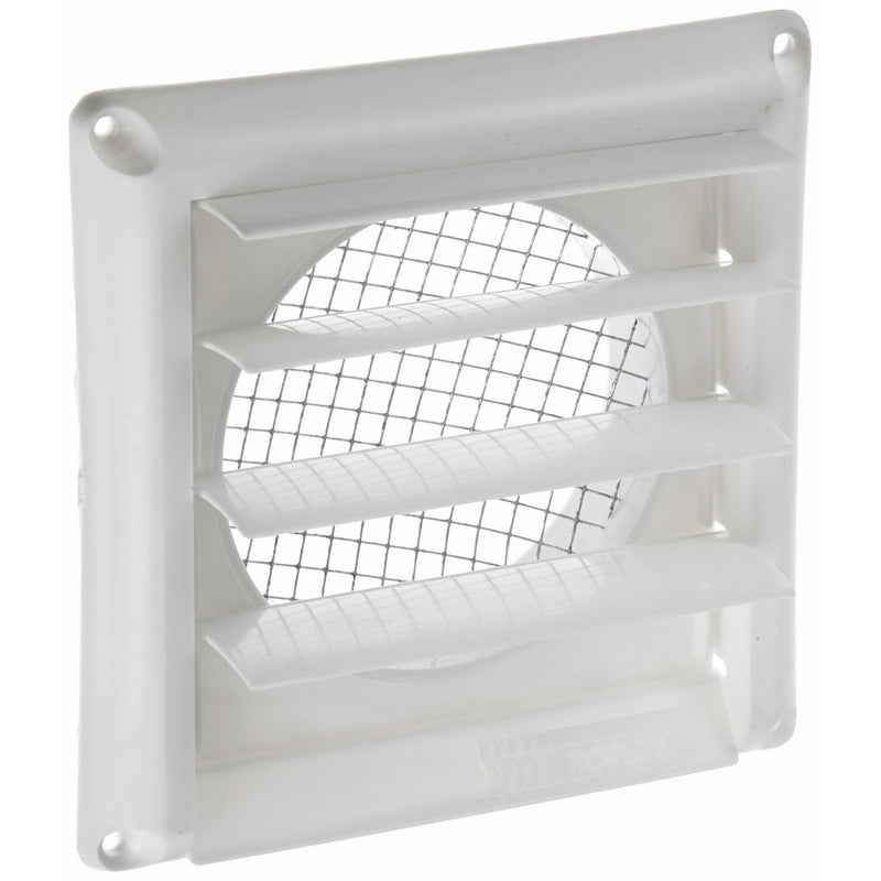 Imperial 4" Louvered Vent Cap with Metal Screen, White, GG-4W